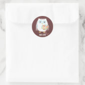 Owl Bride | Neugezogene Ehefrau | Custom Bridal Runder Aufkleber (Tasche)