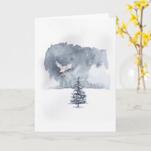 Owl Bringing Star Karte (Gelbe Blume)