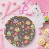 Owl Brown Pappteller (Party)