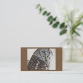 Owl Business Cards Visitenkarte (Stehend Vorderseite)
