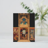 "Owl Butterfly Triptych" Postkarte (Stehend Vorderseite)