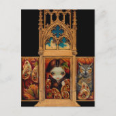 "Owl Butterfly Triptych" Postkarte (Vorderseite)