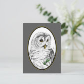 Owl Cameo Postcard Postkarte (Stehend Vorderseite)