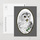 Owl Cameo Postcard Postkarte (Vorne/Hinten)
