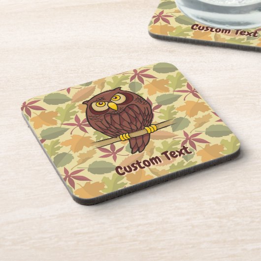 Owl Cartoon Coaster Getränkeuntersetzer (Linke Seite)