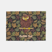 Owl Cartoon Fleece Blanket (Vorderseite (Horizontal))