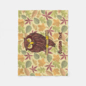 Owl Cartoon Fleece Blanket (Vorderseite)