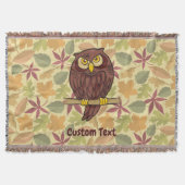 Owl Cartoon-Keule Decke (Vorderseite)