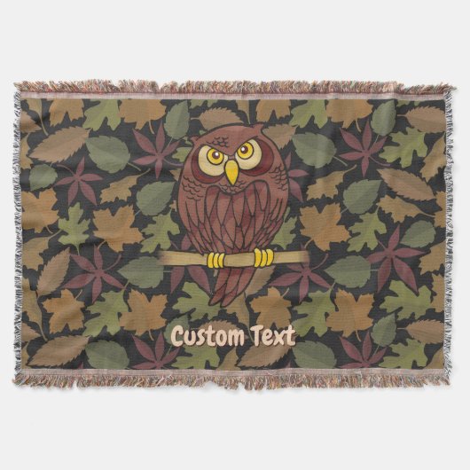 Owl Cartoon-Keule Decke (Vorderseite)