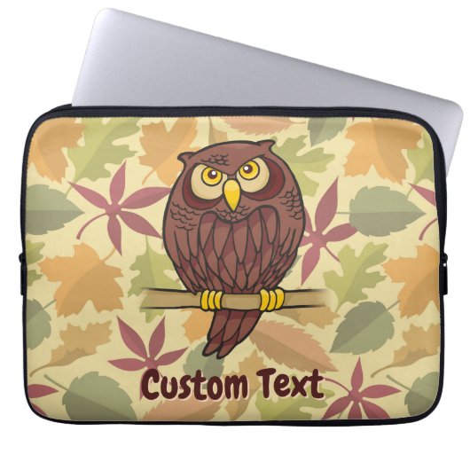 Owl Cartoon Laptop Sleeve (Vorderseite)