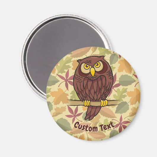 Owl Cartoon Magnet (Vorderseite/Rückseite)