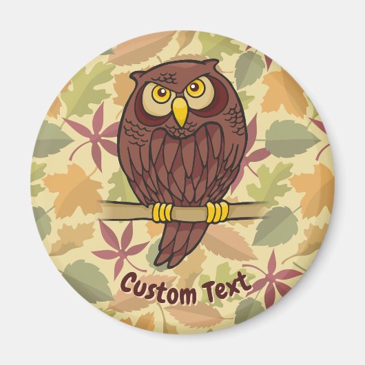 Owl Cartoon Magnet (Vorne)