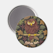 Owl Cartoon Magnet (Vorderseite/Rückseite)