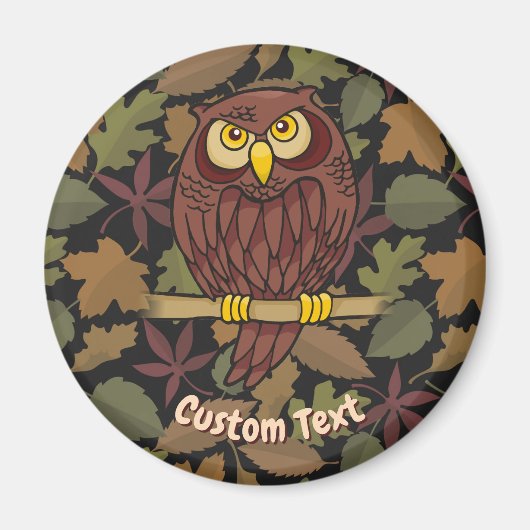 Owl Cartoon Magnet (Vorne)