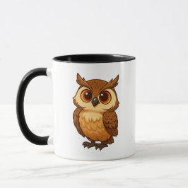 Owl cartoon mugs tasse