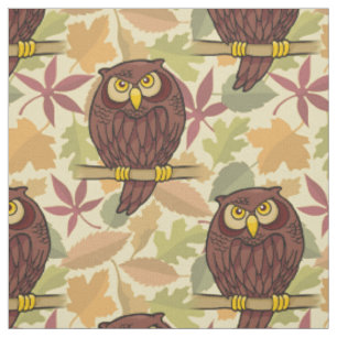 Owl Cartoon Muster Stoff