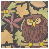 Owl Cartoon Muster Stoff (Nahaufnahme)