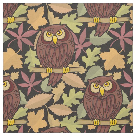 Owl Cartoon Muster Stoff (Muster)