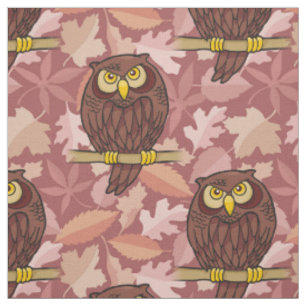 Owl Cartoon Muster Stoff