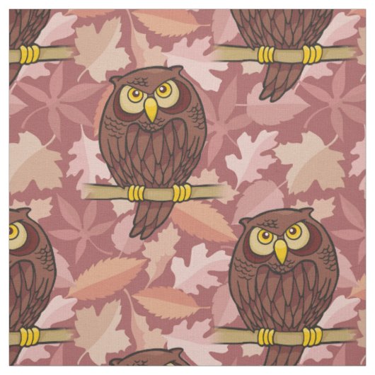 Owl Cartoon Muster Stoff (Muster)
