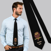 Owl Cartoon Neck Tie