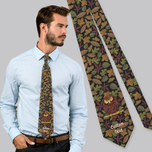 Owl Cartoon Neck Tie Krawatte