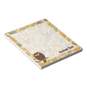 Owl Cartoon Notepad Notizblock