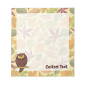 Owl Cartoon Notepad Notizblock (Vorderseite)