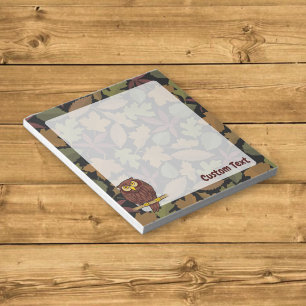 Owl Cartoon Notepad Notizblock