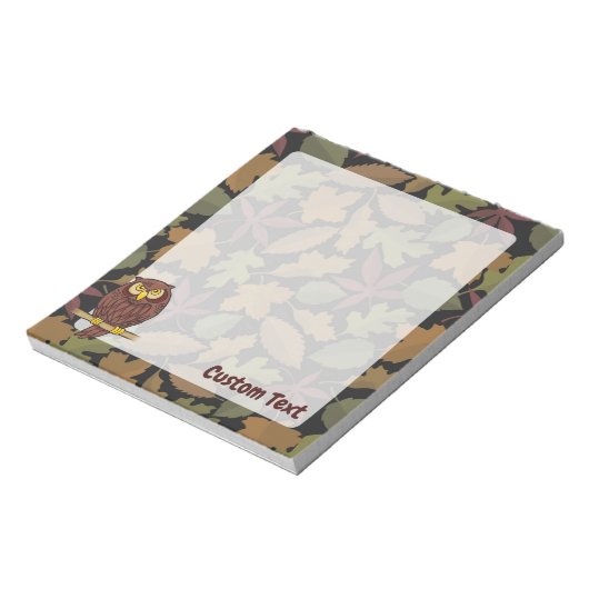 Owl Cartoon Notepad Notizblock (Rotiert)