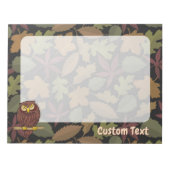 Owl Cartoon Notepad Notizblock (Vorderseite)