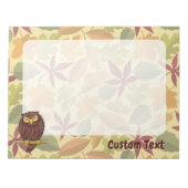 Owl Cartoon Notepad Notizblock (Vorderseite)