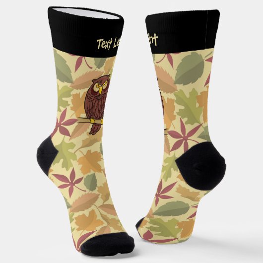 Owl Cartoon Socken (Gewinkelt)