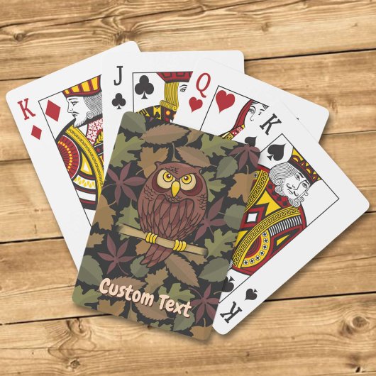 Owl Cartoon Spielkarten