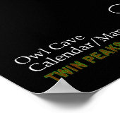 Owl Cave Map - Zwillingsspitzen Poster (Ecke)