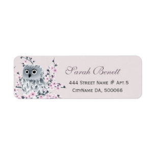 Owl Cherry Blüten Baby Dusche