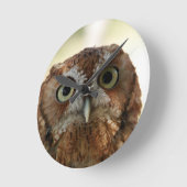 Owl Clock Runde Wanduhr (Winkel)
