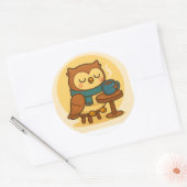 Owl Coffee Break Sticker (Umschlag)