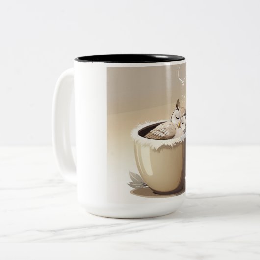 Owl Coffee Tasse (Vorderseite Links)