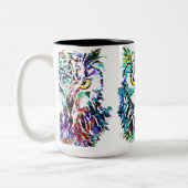 Owl Coffee Tasse | Farbiges Schaf | Abstrakter Wür (Links)