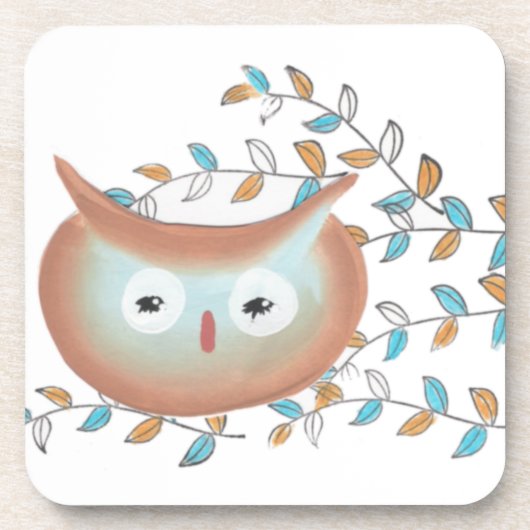 Owl Cork Untersetzer (Vorderseite)