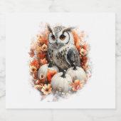 Owl Country Pumpkin Schaumweinetikett (Einzelnes Label)