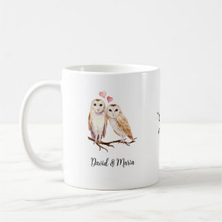 Owl Couple in Love Kaffeetasse