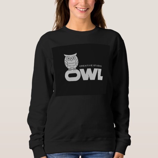 Owl Creative Studio Sweatshirt – Süßes Eulen-Logo (Vorderseite)
