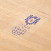 Owl Crest Royal Monogram Wedding Invitation Acryleinladungen (Ablage )