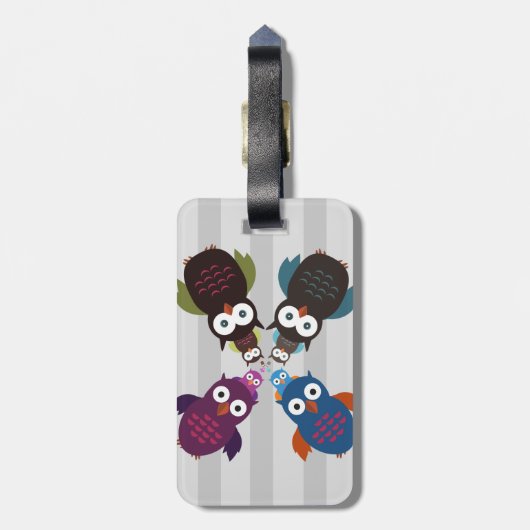 Owl Crowd Gepäckanhänger (Rückseite vertikal)