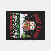 Owl Dad Who Always Came Back With The Present Chri Fleecedecke (Vorderseite (Horizontal))