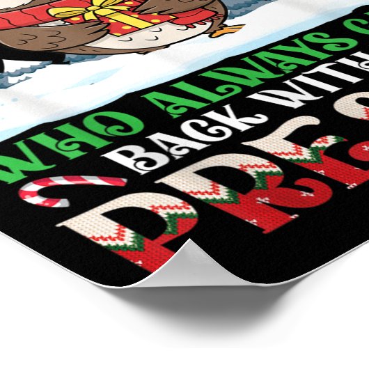 Owl Dad Who Always Came Back With The Present Chri Poster (Ecke)