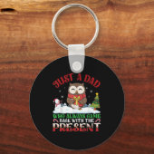 Owl Dad Who Always Came Back With The Present Chri Schlüsselanhänger (Vorderseite)