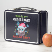 Owl Das ist mein Weihnachts-Pajama-Shirt Metall Brotdose (Beispiel)